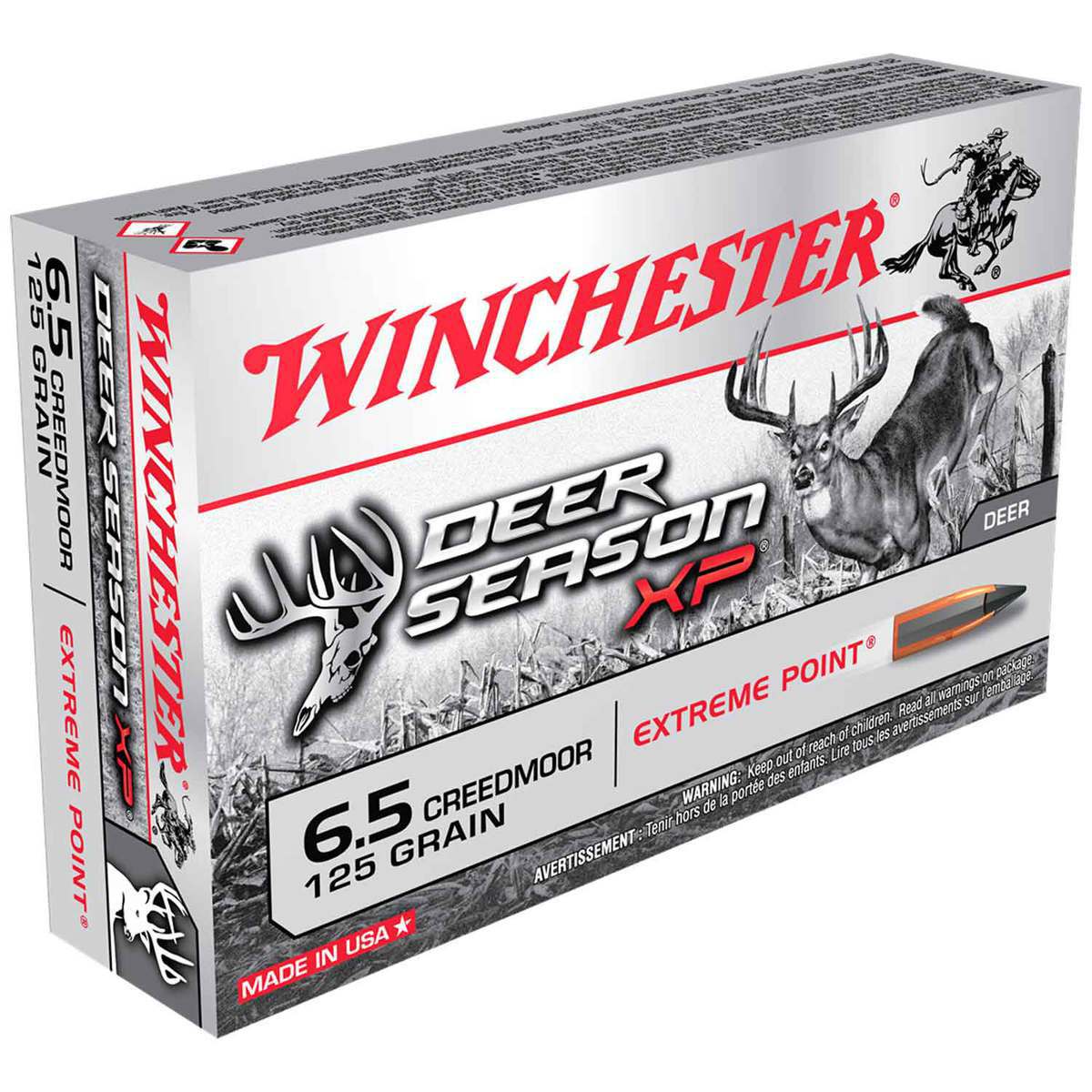 Winchester Dear Season 6.5 Creedmoor 125gr XP Rifle Ammo - 20 Rounds Winchester Dear Season 6.5 Creedmoor 125gr XP Rifle Ammo - 20 Rounds