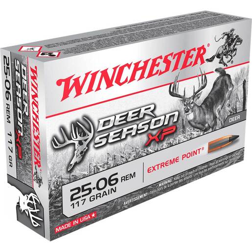 Winchester Deer Season XP 25-06 Remington 117gr Extreme Point Rifle Ammo Ammo - 20 Rounds 20 Rounds Ammo