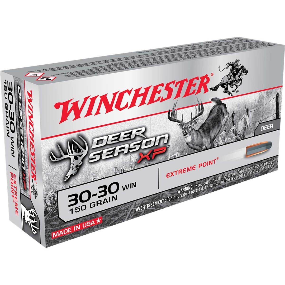 Winchester Deer Season XP 30-30 Winchester 150gr Extreme Point Rifle Ammo - 20 Rounds