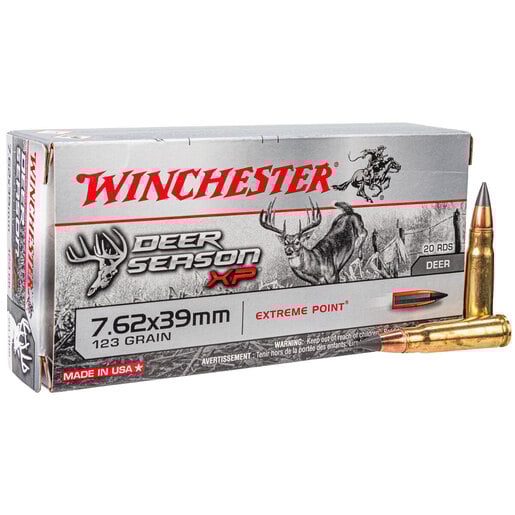 Winchester Deer Season XP 7.62x39mm 123gr Centerfire Ammo Ammo - 20 Rounds 20 Rounds Ammo