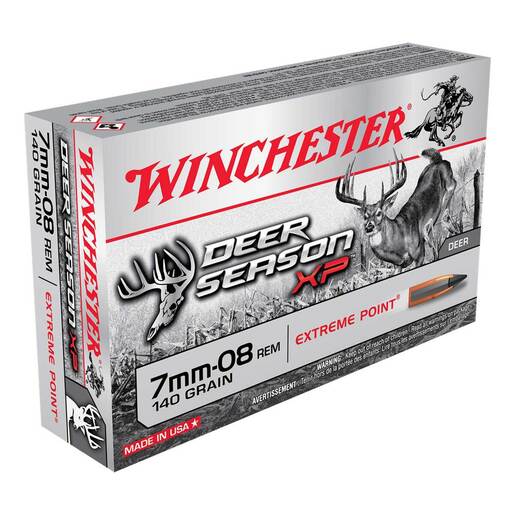 Winchester Deer Season XP 7mm-08 Remington 140gr XP Rifle Ammo Ammo - 20 Rounds 20 Rounds Ammo