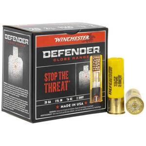 Winchester Defender 20 Gauge 2-3/4in #2 7/8oz Target Shotshells - 25 Rounds