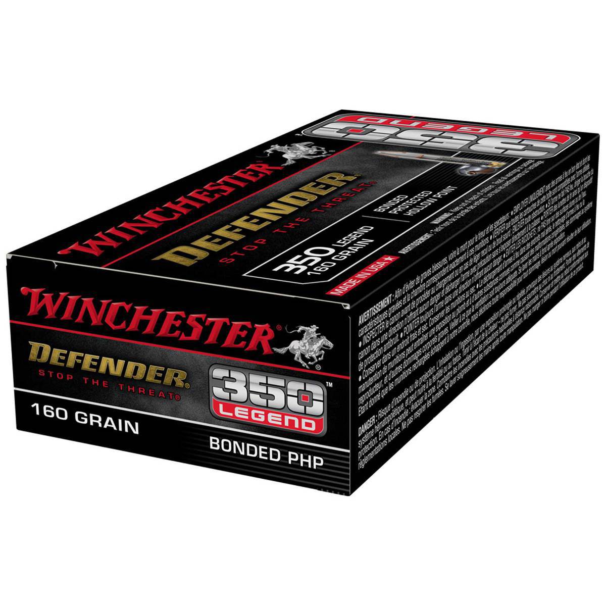 Winchester Defender 350 Legend 160gr BPHP Rifle Ammo - 20 Rounds Winchester Defender 350 Legend 160gr BPHP Rifle Ammo - 20 Rounds