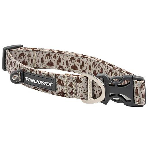 Winchester Designer Dog Collar - Camping Collage - Camping Collage 12in - 16in