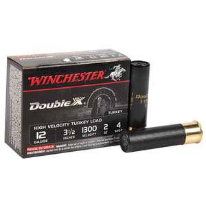 Winchester Double X High Velocity 12 Gauge 3-1/2in #4 2oz Turkey Shotshells - 10 Rounds