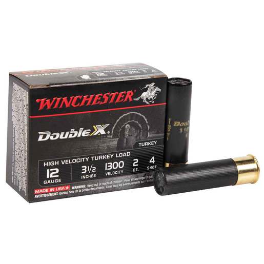 Winchester Double X High Velocity 12 Gauge 3-1/2in #4 2oz Turkey Shotshells Ammo - 10 Rounds Ammo - #4 10 Rounds - #4 Ammo