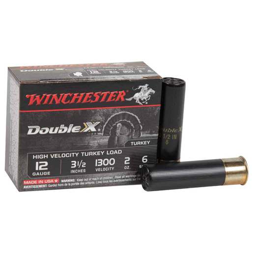Winchester Double X High Velocity 12 Gauge 3-1/2in #6 2oz Turkey Shotshells – 10 Rounds – #6
