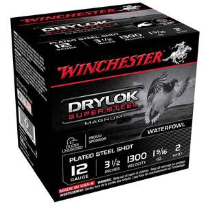 Winchester DryLock Super 12 Gauge 3-1/2in 16oz Waterfowl Shotshells - 25 Rounds