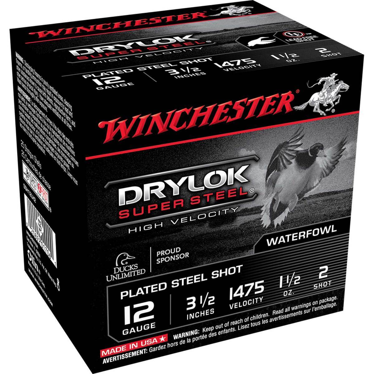 Winchester DryLok 12 Gauge 3-1/2in 1-1/2oz #2 Waterfowl Shotshells - 25 Rounds Winchester DryLok 12 Gauge 3-1/2in 1-1/2oz #2 Waterfowl Shotshells - 25 Rounds
