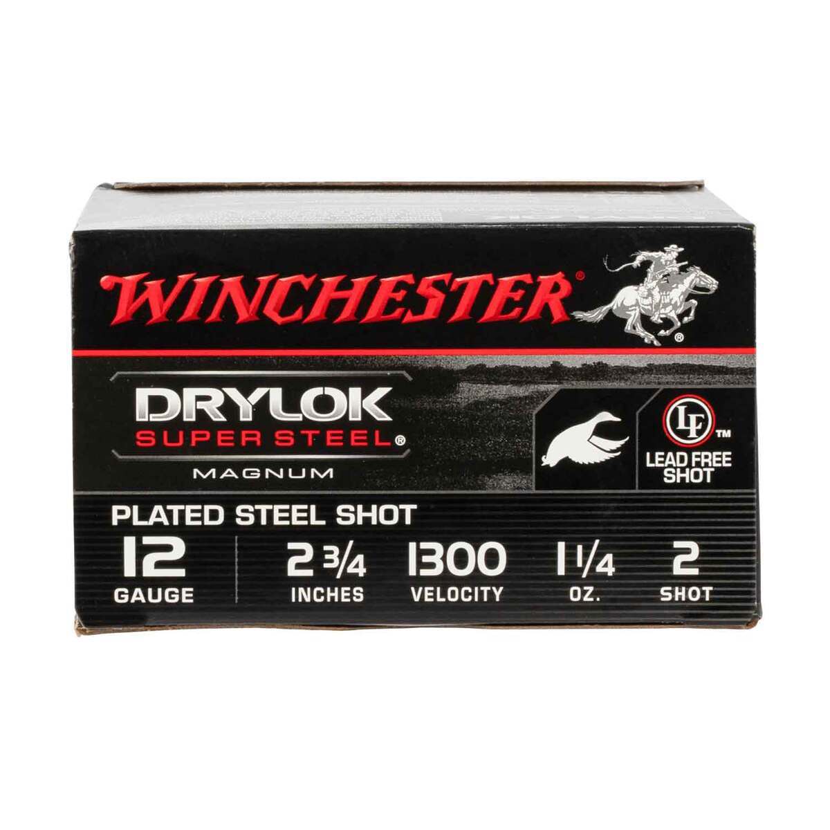Winchester DryLok Super Steel 12 Gauge 2-3/4in #2 1-1/4oz Waterfowl Shotshells - 25 Rounds Winchester DryLok Super Steel 12 Gauge 2-3/4in #2 1-1/4oz Waterfowl Shotshells - 25 Rounds