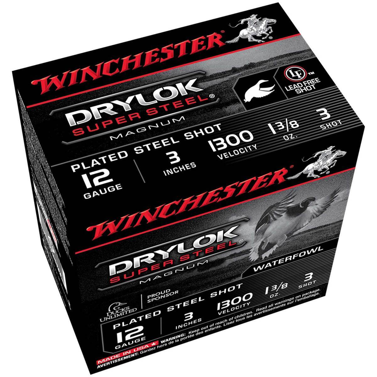 Winchester Drylok Super Steel 12 Gauge 3in #3 1 3/8oz Waterfowl Shotshells - 25 Rounds Winchester Drylok Super Steel 12 Gauge 3in #3 1 3/8oz Waterfowl Shotshells - 25 Rounds