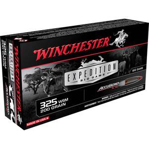 Winchester Expedition 325 WSM (Winchester Short Mag) 200gr Accubond Rifle Ammo - 20 Rounds