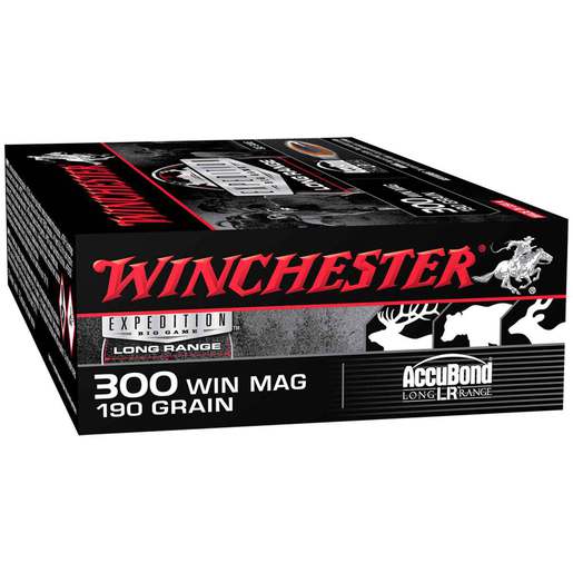 Winchester Expedition Big Game Long Range 300 Winchester Magnum 190gr Accubond Rifle Ammo Ammo - 20 Rounds 20 Rounds Ammo