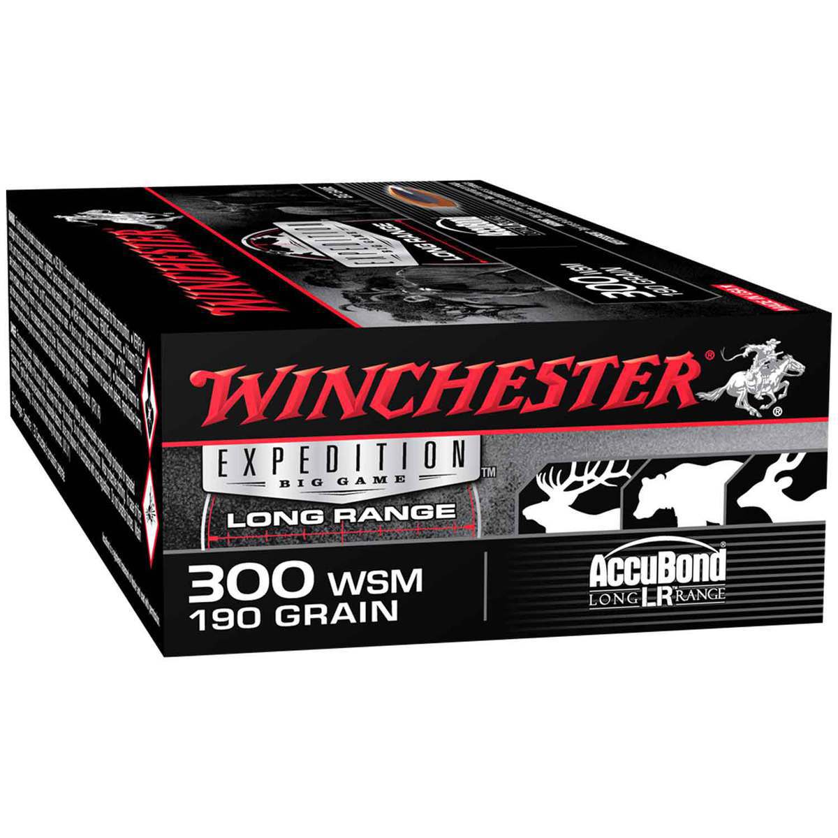 Winchester Expedition Big Game Long Range 300 WSM (Winchester Short Mag) 190gr Accubond Rifle Ammo - 20 Rounds Winchester Expedition Big Game Long Range 300 WSM (Winchester Short Mag) 190gr Accubond Rifle Ammo - 20 Rounds