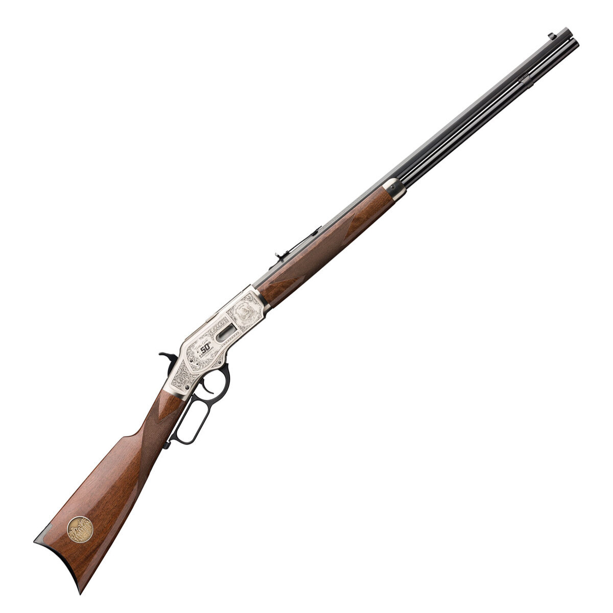 Winchester Golden Spike 150th Anniversary Model 1873 Polished Blued Lever Action Rifle - 44-40 Winchester Winchester Golden Spike 150th Anniversary Model 1873 Polished Blued Lever Action Rifle - 44-40 Winchester