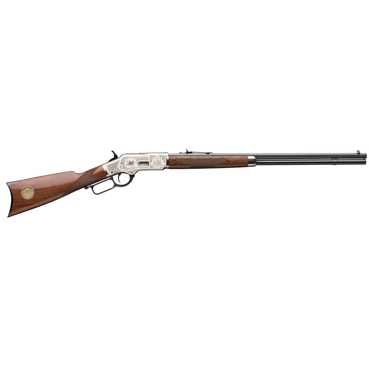 Winchester Golden Spike 150th Anniversary Model 1873 Polished Blued Lever Action Rifle - 44-40 Winchester Winchester Golden Spike 150th Anniversary Model 1873 Polished Blued Lever Action Rifle - 44-40 Winchester