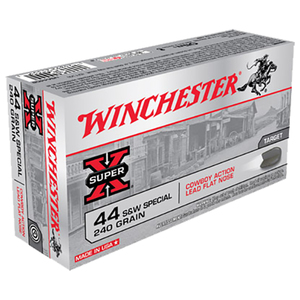 Winchester Super X Cowboy Action 44 Special 240gr LFN Handgun Ammo - 50 Rounds Winchester Super X Cowboy Action 44 Special 240gr LFN Handgun Ammo - 50 Rounds