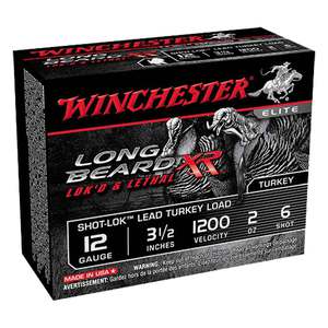 Winchester Long Beard XR 12 Gauge 3-1/2in #6 2oz Turkey Shotshells - 10 Rounds