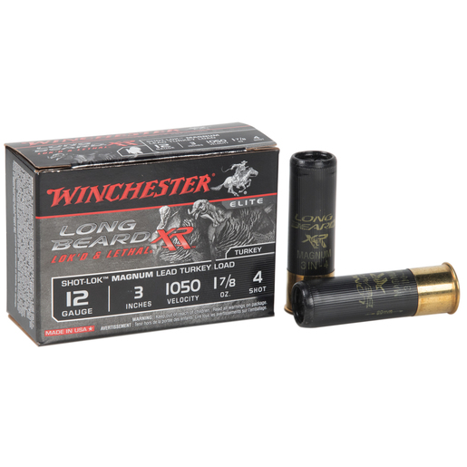 Winchester Long Beard XR 12 Gauge 3in 1-7/8oz Turkey Shotshells – 10 Rounds – #4