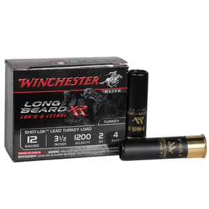 Winchester Long Beard XR Shot-Lok Turkey 12 Gauge 3-1/2in #4 2oz Turkey Shotshells - 10 Rounds