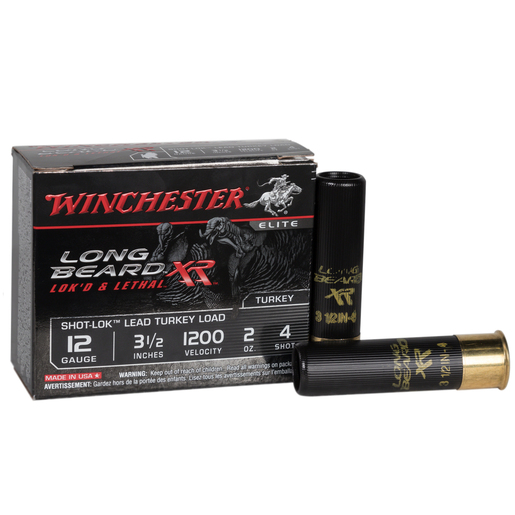 Winchester Long Beard XR Shot-Lok Turkey 12 Gauge 3-1/2in #4 2oz Turkey Shotshells – 10 Rounds – #4