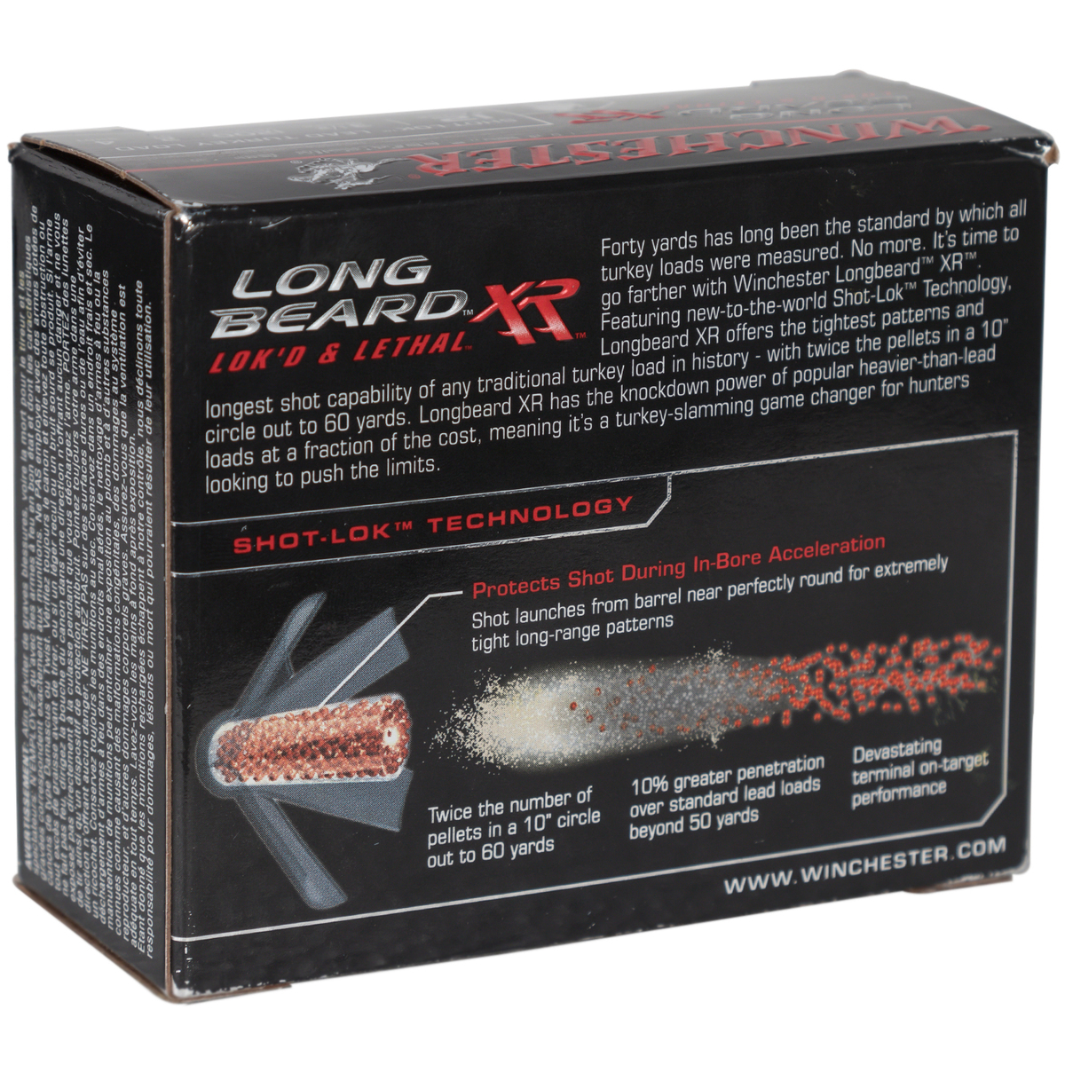Winchester Long Beard XR Shot-Lok Turkey 12 Gauge 3-1/2in #4 2oz Turkey Shotshells - 10 Rounds Winchester Long Beard XR Shot-Lok Turkey 12 Gauge 3-1/2in #4 2oz Turkey Shotshells - 10 Rounds
