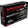 Winchester Match 308 Winchester 169gr Hollow Point Boat Tail Rifle Ammo - 20 Rounds