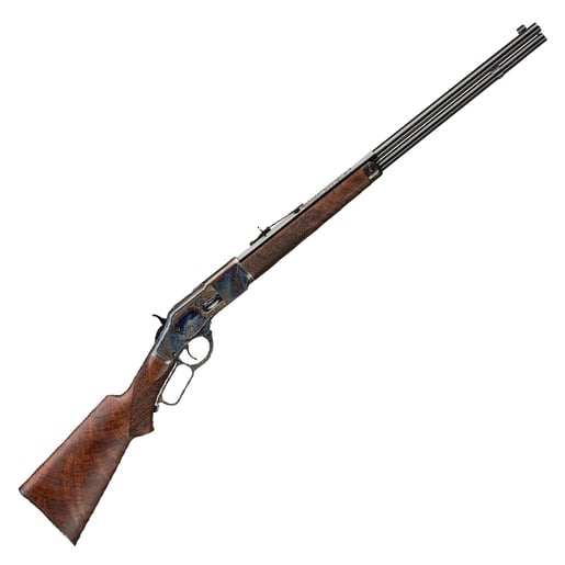 Winchester Model 1873 Deluxe Sporter Blued Lever Action Rifle - 357 Magnum - 24in - Brown image