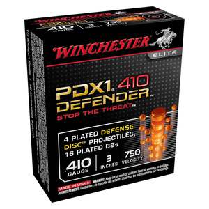 Winchester PDX1 Defender 410 Gauge 3in 4DD/16 BB Buckshot Shotshells - 10 Rounds