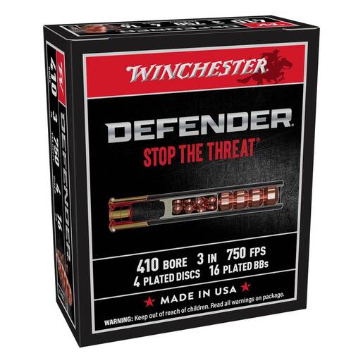 Winchester PDX1 Defender 410 Gauge 3in 4DD/16 BB Slug Shotshells Ammo - 10 Rounds Ammo - BB 10 Rounds - BB Ammo