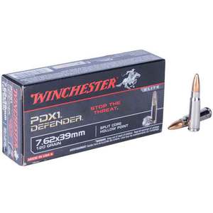 Winchester PDX1 Defender 7.62x39mm 120gr JHP Rifle Ammo - 20 Rounds