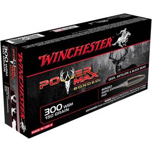 Winchester Power Max 300 WSM (Winchester Short Mag) 150gr Bonded Rifle Ammo - 20 Rounds