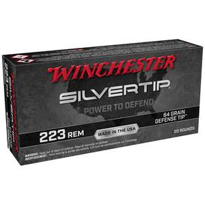 Winchester Silvertip 223 Remington 64gr Rifle Ammo - 20 Rounds