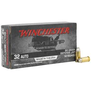 Winchester Silvertip 32 Auto (ACP) 60gr JHP Centerfire Handgun Ammo - 50 Rounds Winchester Silvertip 32 Auto (ACP) 60gr JHP Centerfire Handgun Ammo - 50 Rounds