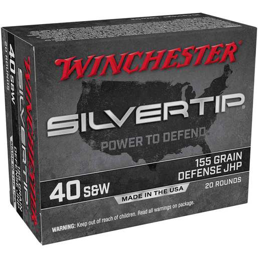 Winchester Silvertip 40 S&W 155gr JHP Handgun Ammo Ammo - 20 Rounds 20 Rounds Ammo