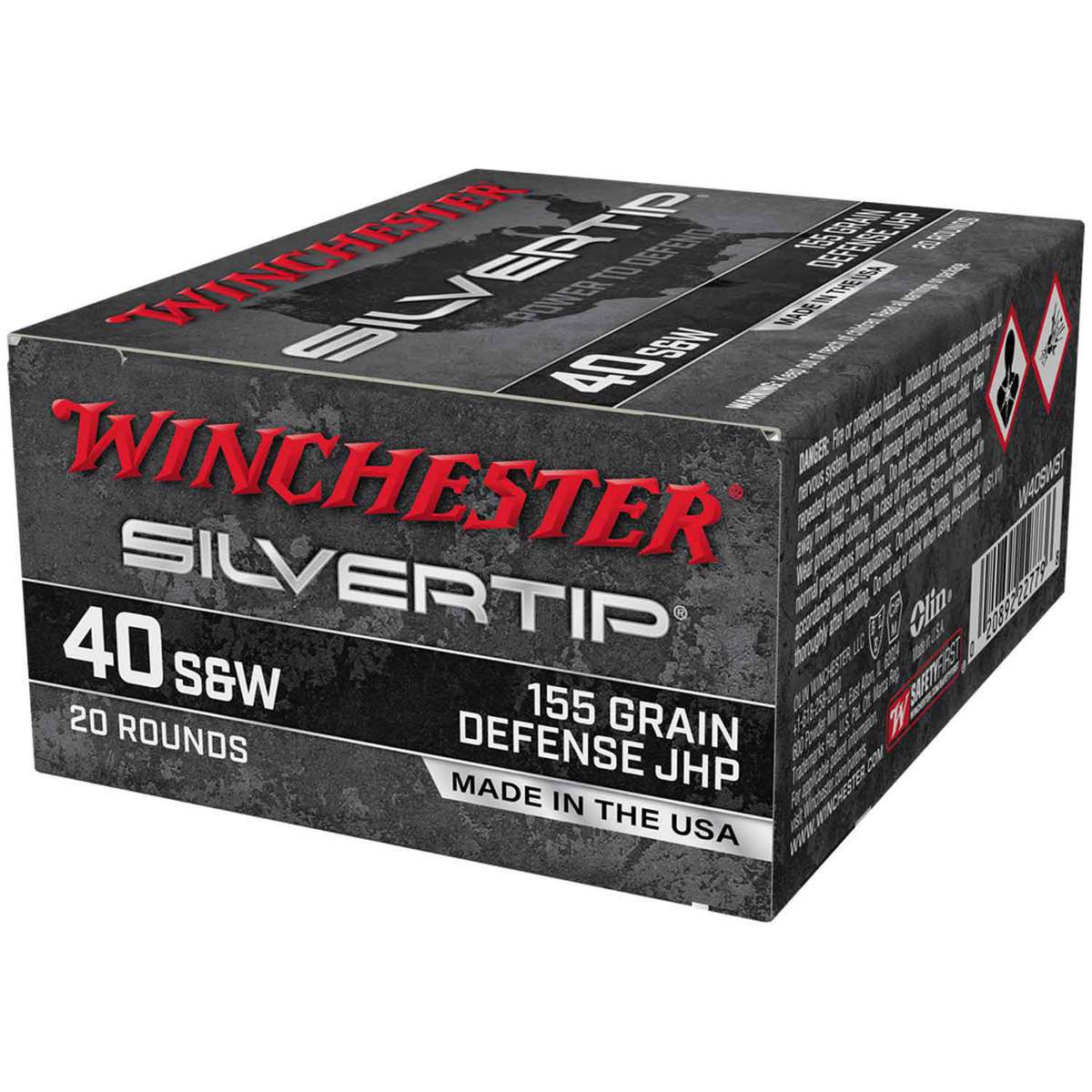 Winchester Silvertip 40 S&W 155gr JHP Handgun Ammo - 20 Rounds Winchester Silvertip 40 S&W 155gr JHP Handgun Ammo - 20 Rounds