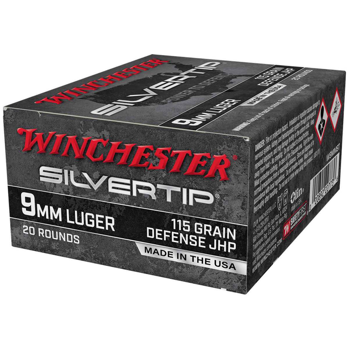 Winchester Silvertip 9mm Luger 115gr JHP Handgun Ammo - 20 Rounds Winchester Silvertip 9mm Luger 115gr JHP Handgun Ammo - 20 Rounds
