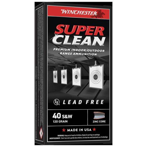Winchester Super Clean 40 S&W 120gr FMJ Handgun Ammo Ammo - 50 Rounds 50 Rounds Ammo