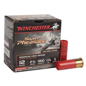 Winchester Super Pheasant 12 Gauge 2-3/4in #5 1-3/8oz Upland Shotshells - 25 Rounds