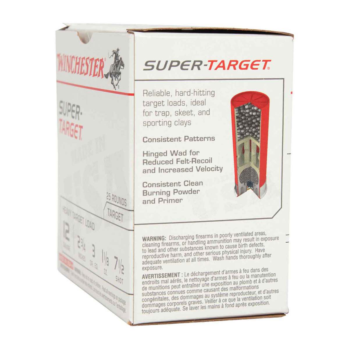 Winchester Super Target 12 Gauge 2-3/4in #7.5 1-1/8oz Heavy Target Shotshells - 25 Rounds Winchester Super Target 12 Gauge 2-3/4in #7.5 1-1/8oz Heavy Target Shotshells - 25 Rounds