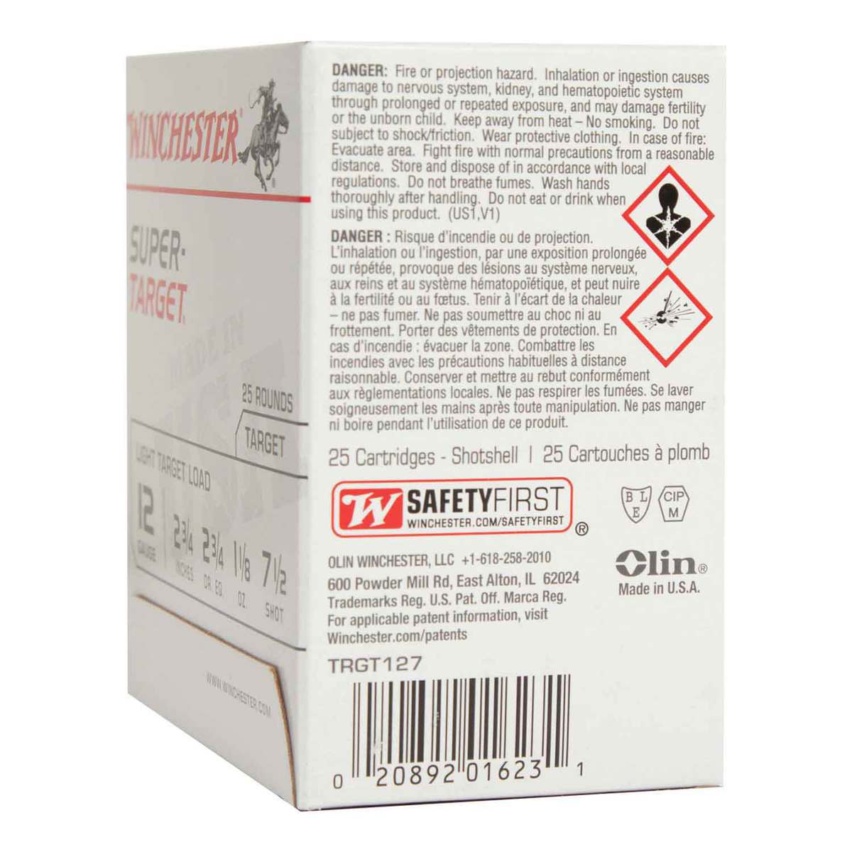 Winchester Super Target 12 Gauge 2-3/4in #7.5 1-1/8oz Light Target Shotshells - 25 Rounds Winchester Super Target 12 Gauge 2-3/4in #7.5 1-1/8oz Light Target Shotshells - 25 Rounds