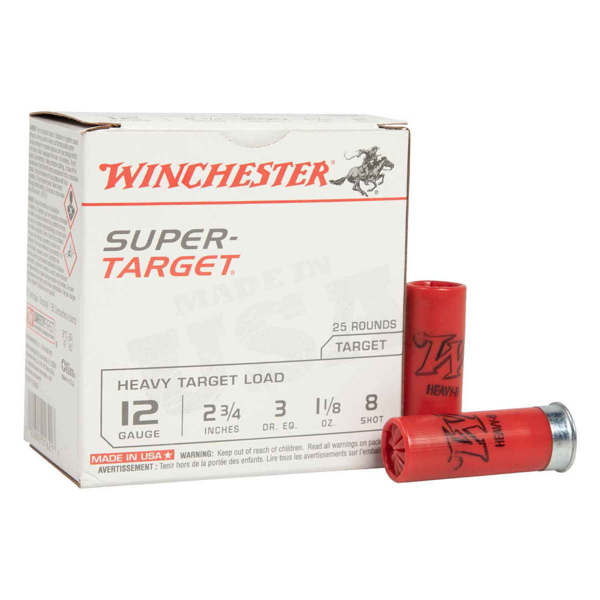 Winchester Super Target 12 Gauge 2-3/4in #8 1-1/8oz Heavy Target ...