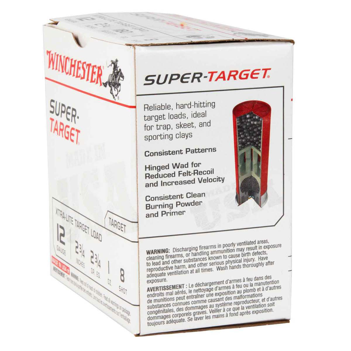 Winchester Super Target 12 Gauge 2-3/4in #8 1oz Xtra-Lite Target Shotshells - 25 Rounds Winchester Super Target 12 Gauge 2-3/4in #8 1oz Xtra-Lite Target Shotshells - 25 Rounds
