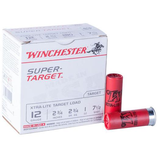 Winchester Super Target 12 Gauge 2-3/4in #7.5 1oz Xtra-Lite Target Shotshells Ammo - 25 Rounds #7.5 25 Rounds #7.5 Ammo