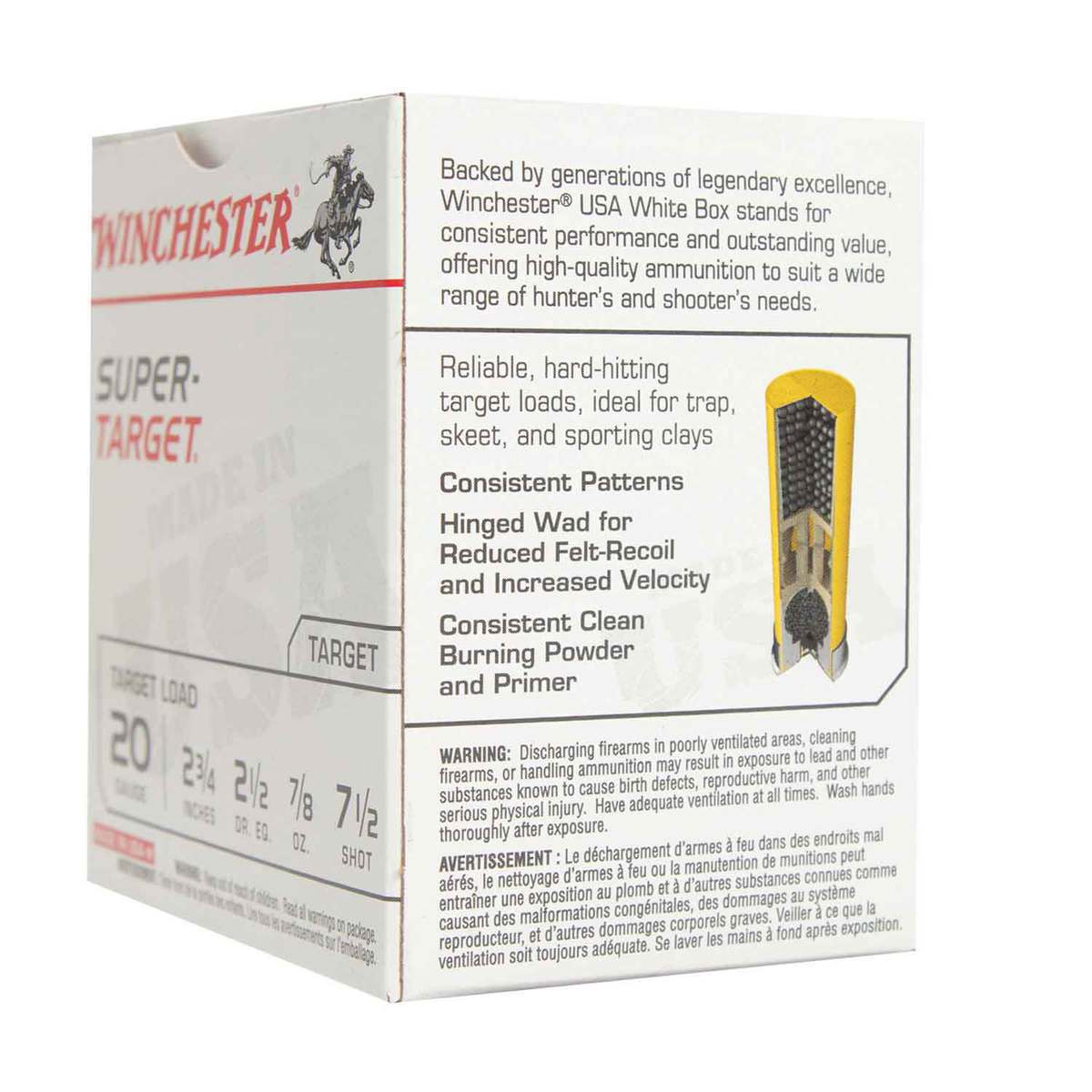 Winchester Super Target 20 Gauge 2-3/4in #7.5 7/8oz Target Shotshells - 25 Rounds Winchester Super Target 20 Gauge 2-3/4in #7.5 7/8oz Target Shotshells - 25 Rounds