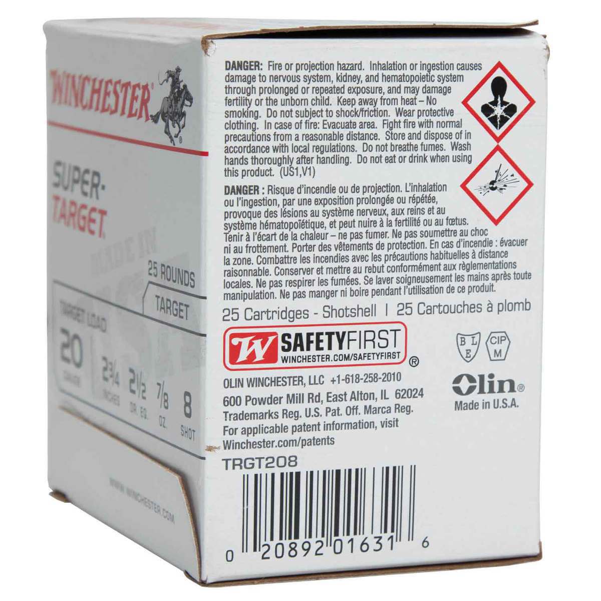 Winchester Super Target 20 Gauge 2-3/4in #7.5 7/8oz Target Shotshells - 25 Rounds Winchester Super Target 20 Gauge 2-3/4in #7.5 7/8oz Target Shotshells - 25 Rounds