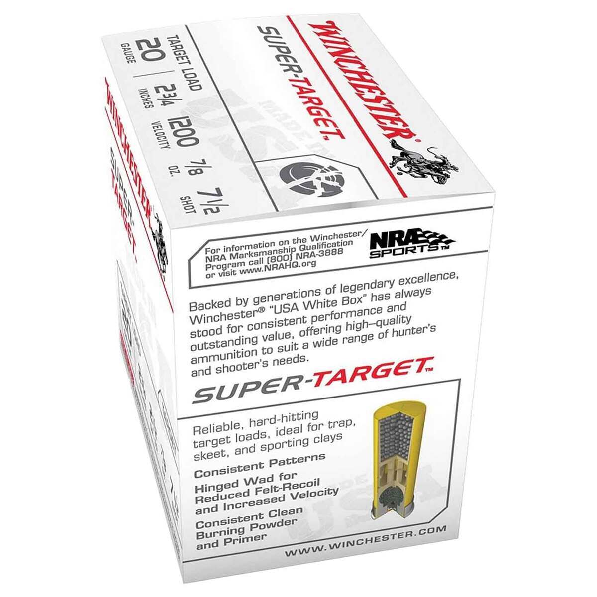 Winchester Super Target 20 Gauge 2-3/4in #7.5 7/8oz Target Shotshells - 25 Rounds Winchester Super Target 20 Gauge 2-3/4in #7.5 7/8oz Target Shotshells - 25 Rounds