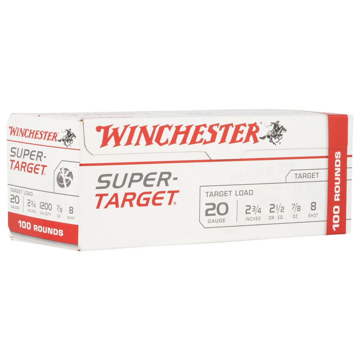 Super Shot Target Winchester Super-Target 20 Gauge 2.75in #8 ⅞ oz Target Shot shells ...