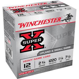 Winchester Super-X 12 Gauge 2-3/4in 1-1/4oz #7-1/2 Upland Shotshells - 25 Rounds