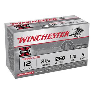 Winchester Super X 12 Gauge 2-3/4in #5 1-1/2oz Turkey Shotshells - 10 Rounds